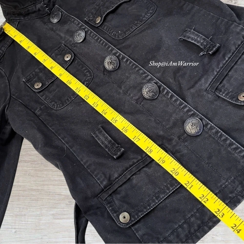 J. Crew rare vintage flap pocket navy cotton jacket with epaulets *iamwarrior